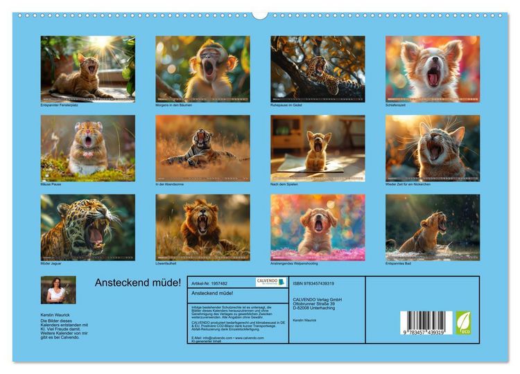 Produktbild: Ansteckend m&uuml;de! (hochwertiger Premium Wandkalender 2026 DIN A2 quer), Kunstdruck in Hochglanz