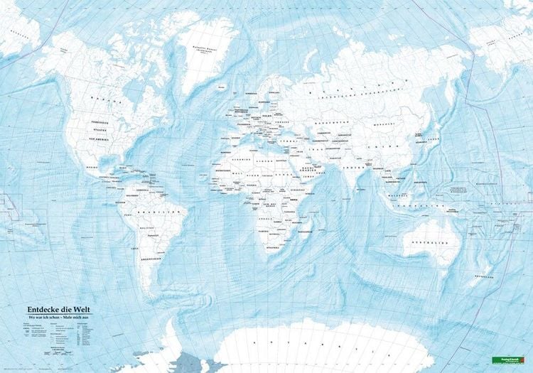 Produktbild: Weltkarte zum Ausmalen, Entdecke die Welt, Poster 1:40 000 000Plano in Rolle