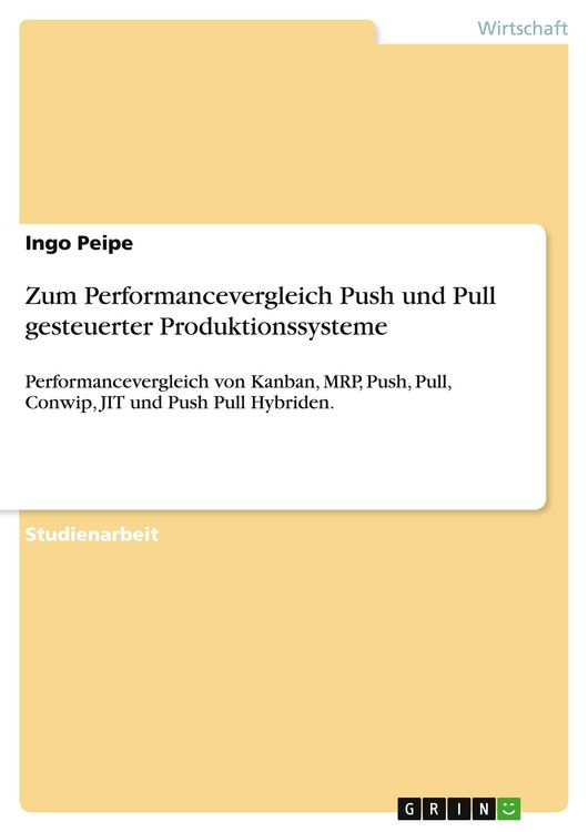 Produktbild: Zum Performancevergleich Push und Pull gesteuerter Produktionssysteme
