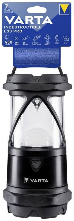 Produktbild: Varta 18761101111 Indestructible L30 Pro LED Camping-Laterne 450 lm batteriebetrieben 623 g Schwarz