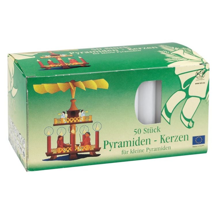 Produktbild: Pyramidenkerzen wei&szlig; 14x70mm 50 St&uuml;ck