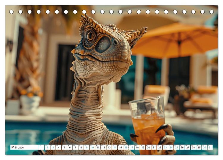 Produktbild: Reiche Dinos. Sie leben &ndash; im Luxus. (Tischkalender 2026 DIN A5 quer), CALVENDO Monatskalender