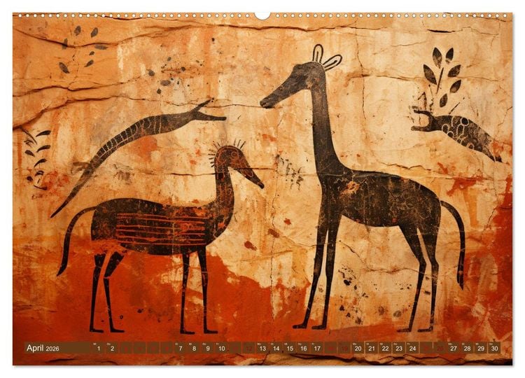 Produktbild: Steinzeit Galerie (hochwertiger Premium Wandkalender 2026 DIN A2 quer), Kunstdruck in Hochglanz