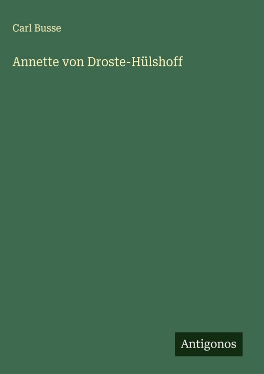 Produktbild: Annette von Droste-H&uuml;lshoff