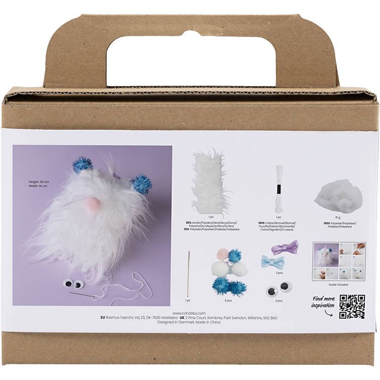 Produktbild: Creativ Company DIY Sets Filz & Fleece Mini Kreativ Set N&auml;hen, Sortierte Farben, Monster, Kreativ Box