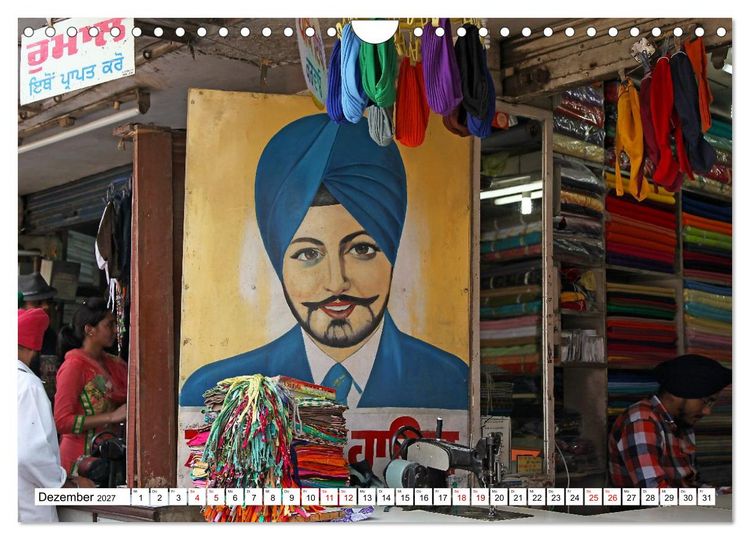 Produktbild: Farbenfrohes Indien (Wandkalender 2027 DIN A4 quer), CALVENDO Monatskalender