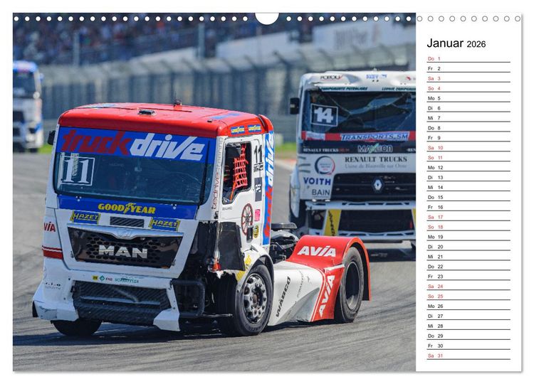 Produktbild: Faszination Truck Rennsport (Wandkalender 2026 DIN A3 quer), CALVENDO Monatskalender