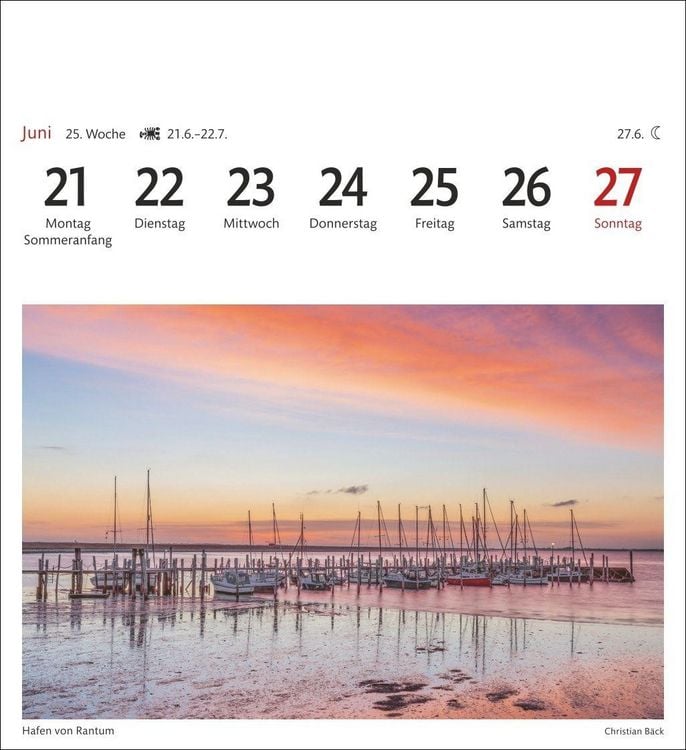 Produktbild: Sylt Sehnsuchtskalender 2027 - Wochenkalender mit 53 Postkarten