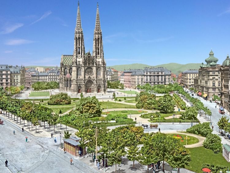 Produktbild: CALVENDO Puzzle Wien - Maximilianplatz mit Votivkirche | 1000 Teile Lege-Gr&ouml;&szlig;e 64x48cm Foto-Puzzle f&uuml;r gl&uuml;ckliche Stunden