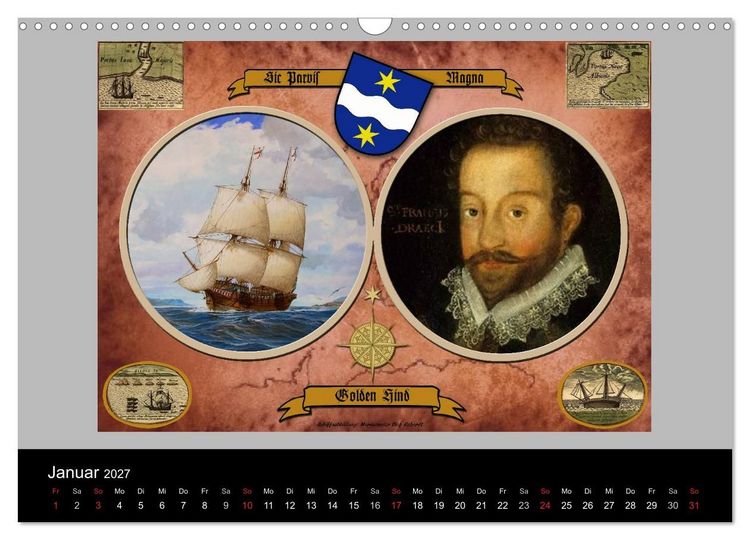 Produktbild: Schiffe im Spiegel ihrer Zeit (Wandkalender 2027 DIN A3 quer), CALVENDO Monatskalender