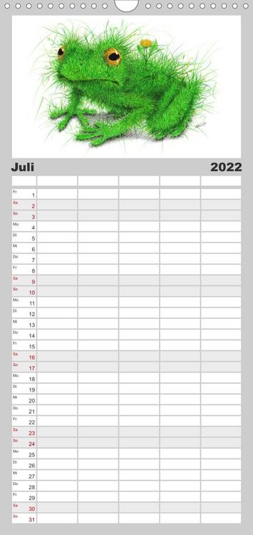 Produktbild: Familienplaner TIERONISCH (Wandkalender 2022 , 21 cm x 45 cm, hoch)