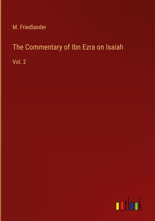 Produktbild: The Commentary of Ibn Ezra on Isaiah