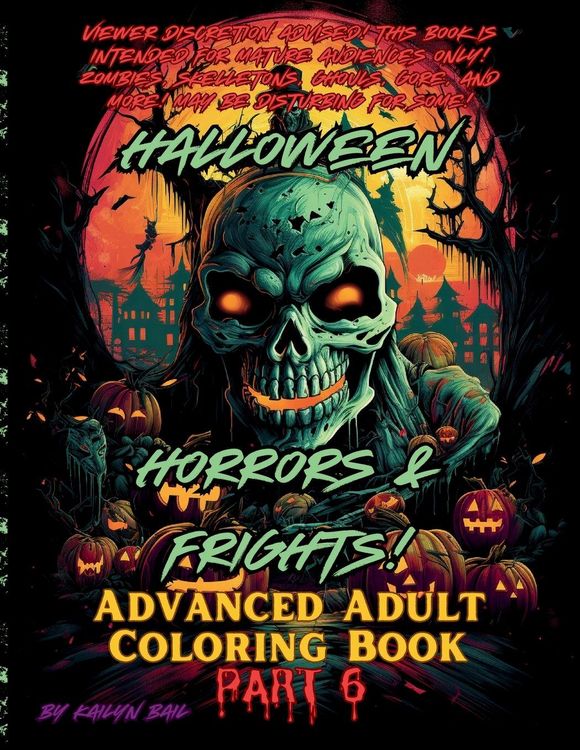 Produktbild: Halloween Horrors and Frights! Part 6 Advanced Adult Coloring Book