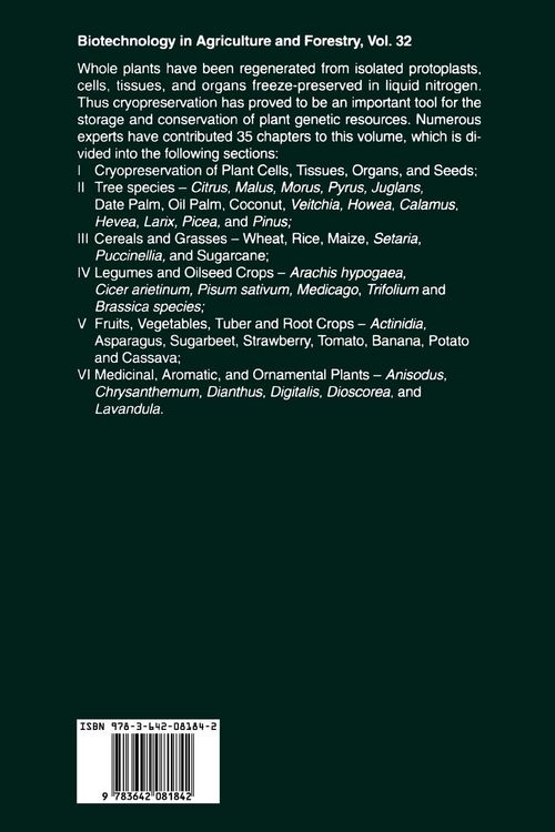 Produktbild: Cryopreservation of Plant Germplasm I