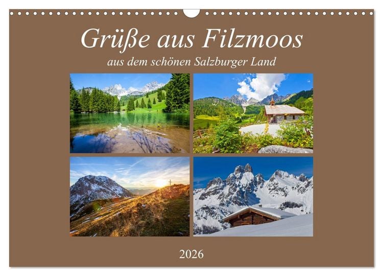 Produktbild: Gr&uuml;&szlig;e aus Filzmoos (Wandkalender 2026 DIN A3 quer), CALVENDO Monatskalender