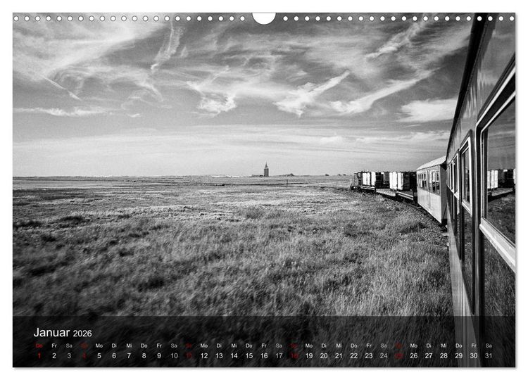 Produktbild: Wangerooge Noir (Wandkalender 2026 DIN A3 quer), CALVENDO Monatskalender