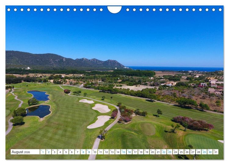 Produktbild: Mediterrane Golfpl&auml;tze - Spanien, Portugal, Mallorca (Wandkalender 2026 DIN A4 quer), CALVENDO Monatskalender