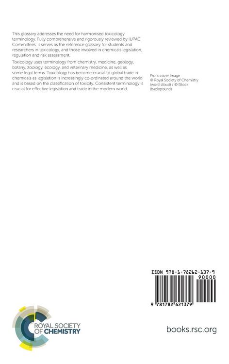Produktbild: Comprehensive Glossary of Terms Used in Toxicology