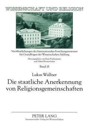 Produktbild: Die staatliche Anerkennung von Religionsgemeinschaften