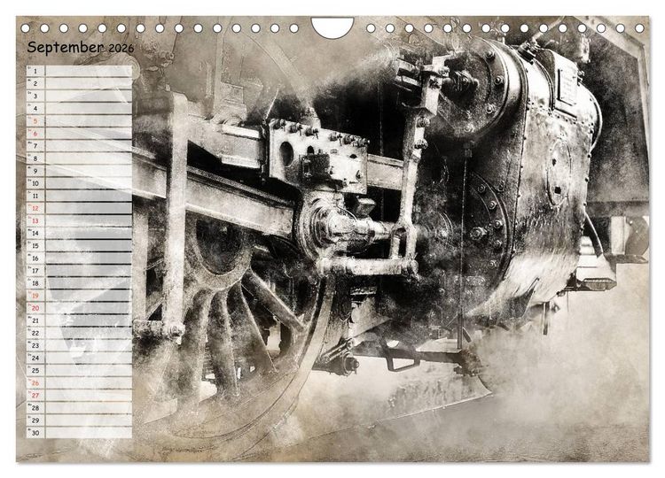 Produktbild: Dampflok Impressionen (Wandkalender 2026 DIN A4 quer), CALVENDO Monatskalender