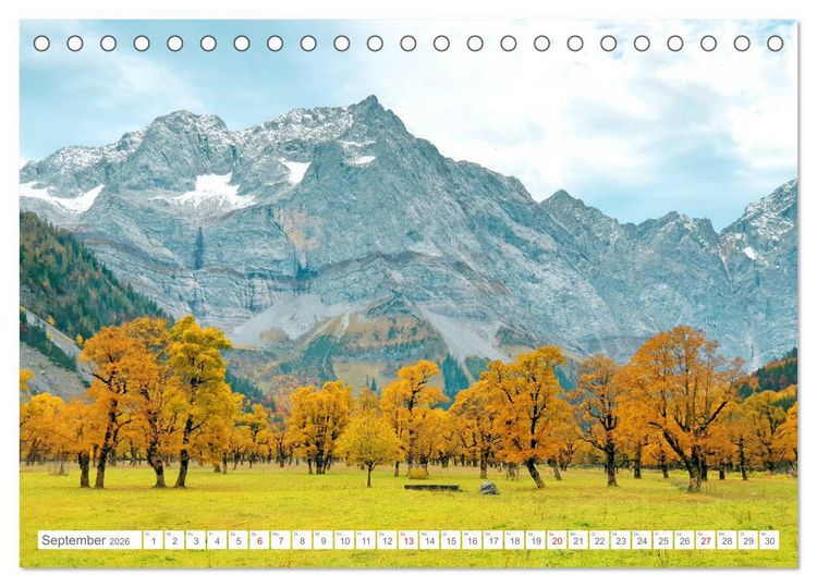 Produktbild: Indian Summer in der Eng - Das Naturdenkmal Gro&szlig;er Ahornboden (Tischkalender 2026 DIN A5 quer), CALVENDO Monatskalender