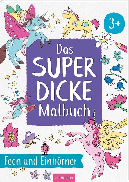 Produktbild: Das superdicke Malbuch &ndash; Feen und Einh&ouml;rner