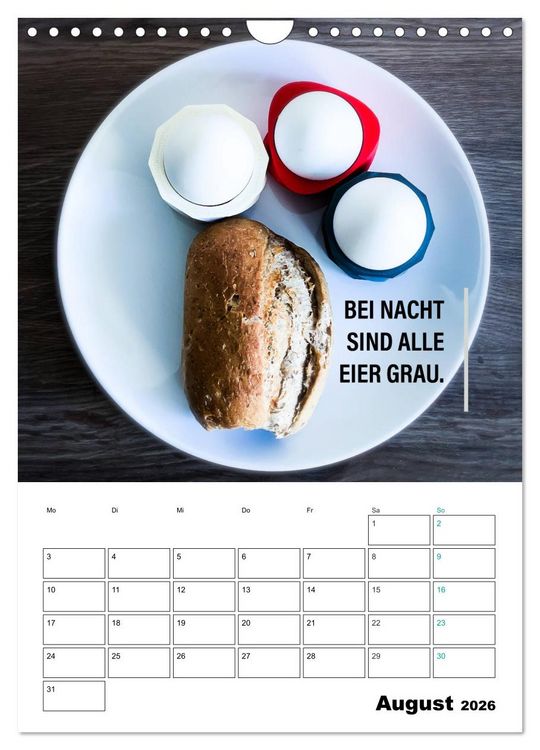 Produktbild: Mit Eiern durch's Jahr. (Wandkalender 2026 DIN A4 hoch), CALVENDO Monatskalender