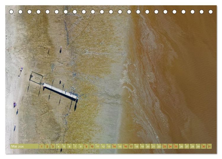Produktbild: neunziggrad I photoart: das wattenmeer von oben (Tischkalender 2026 DIN A5 quer), CALVENDO Monatskalender