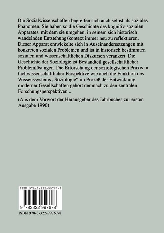 Produktbild: Jahrbuch f&uuml;r Soziologiegeschichte 1995
