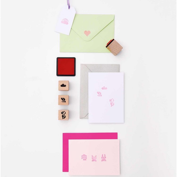 Produktbild: Stempelset Futschikato, Pixel,, 12 Stempel, 1 Stemp