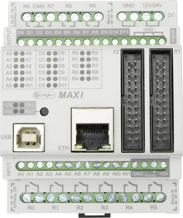 Produktbild: Controllino MAXI 100-100-00 SPS-Steuerungsmodul 12 V/DC, 24 V/DC