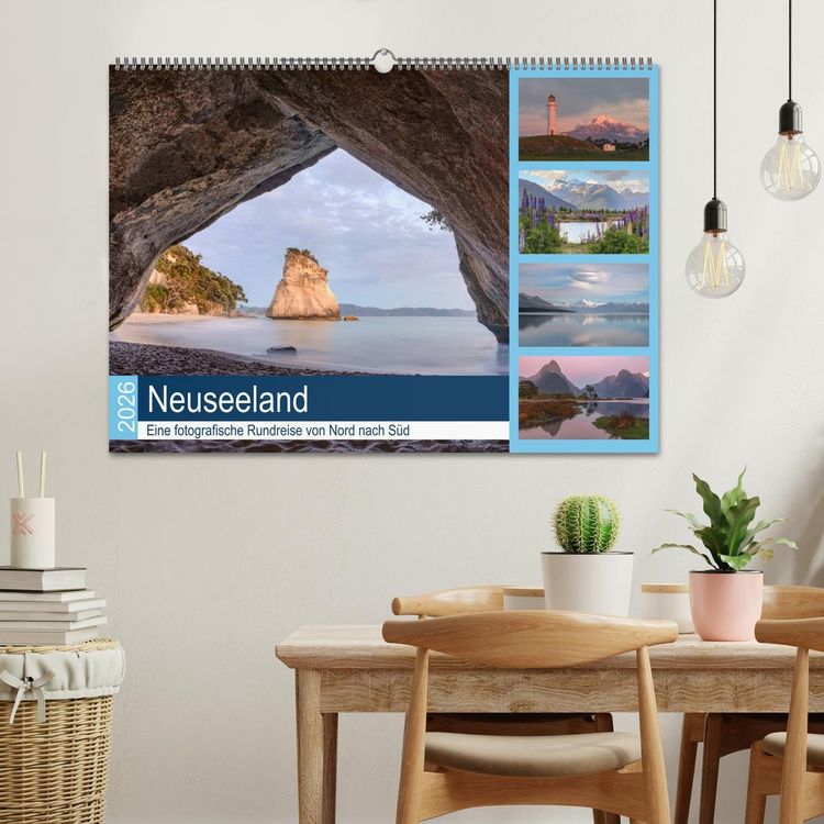 Produktbild: Neuseeland - Eine fotografische Rundreise von Nord nach S&uuml;d (Wandkalender 2026 DIN A2 quer), CALVENDO Monatskalender