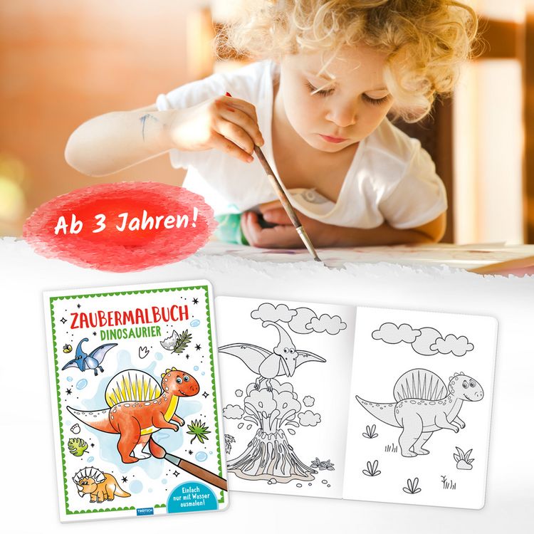 Produktbild: Tr&ouml;tsch Malbuch Zaubermalbuch Dinosaurier