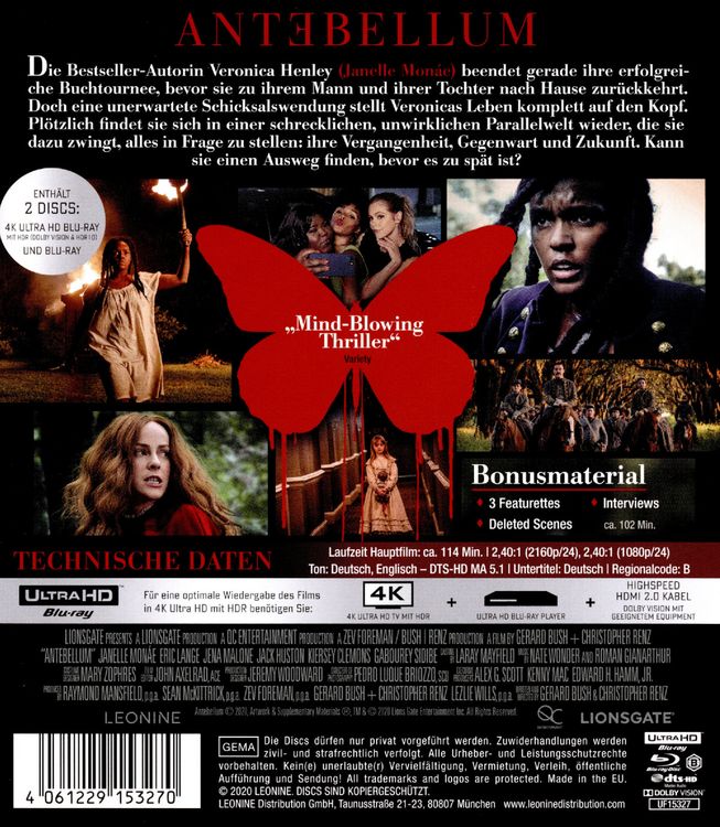 Produktbild: Antebellum (4K Ultra HD + Blu-ray 2D)