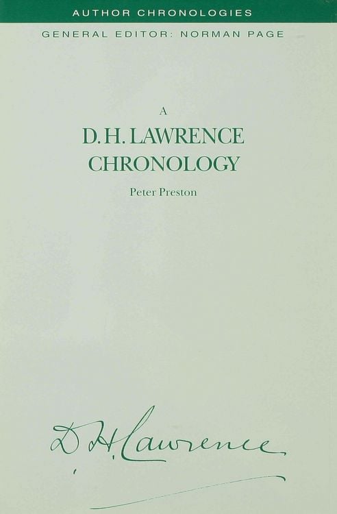 Produktbild: A D.H. Lawrence Chronology