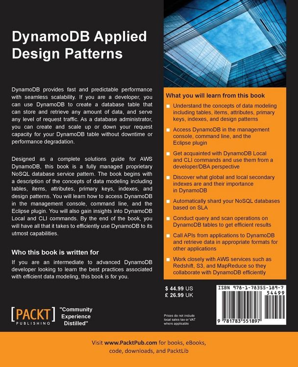 Produktbild: Dynamodb Applied Design Patterns