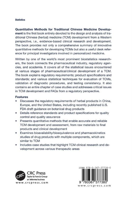 Produktbild: Quantitative Methods for Traditional Chinese Medicine Development