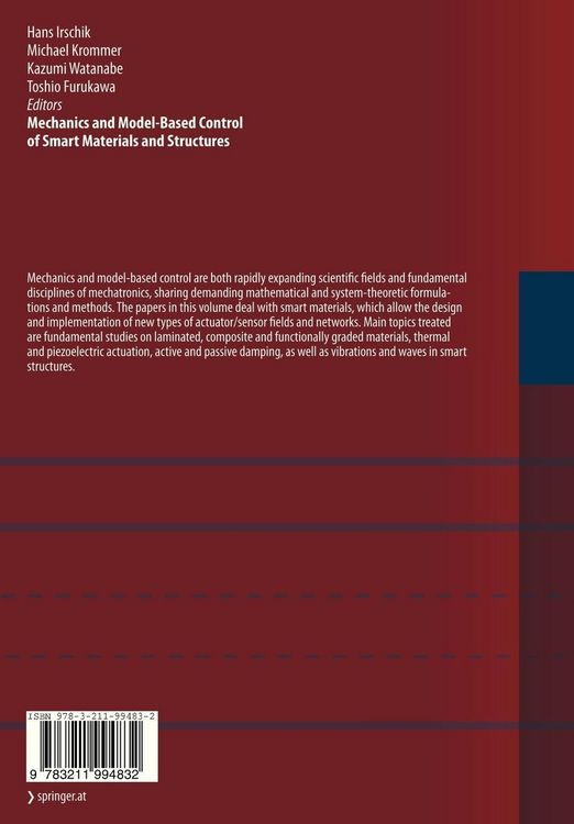 Produktbild: Mechanics and Model-Based Control of Smart Materials and Structures