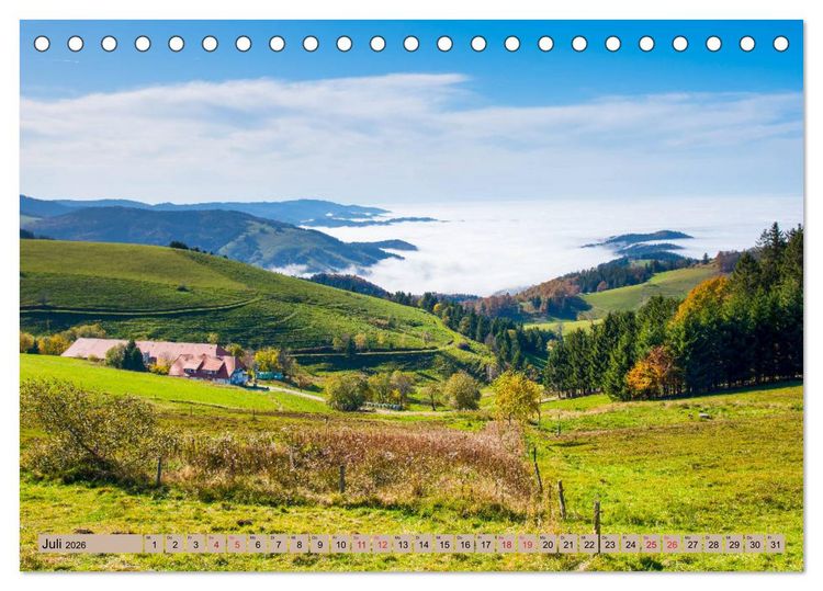 Produktbild: Freiburg Regio (Tischkalender 2026 DIN A5 quer), CALVENDO Monatskalender