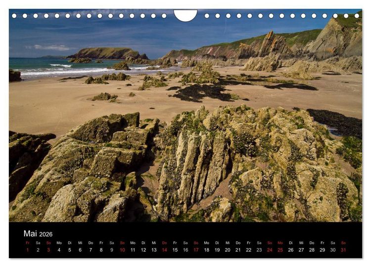 Produktbild: Englands K&uuml;sten 2026 (Wandkalender 2026 DIN A4 quer), CALVENDO Monatskalender