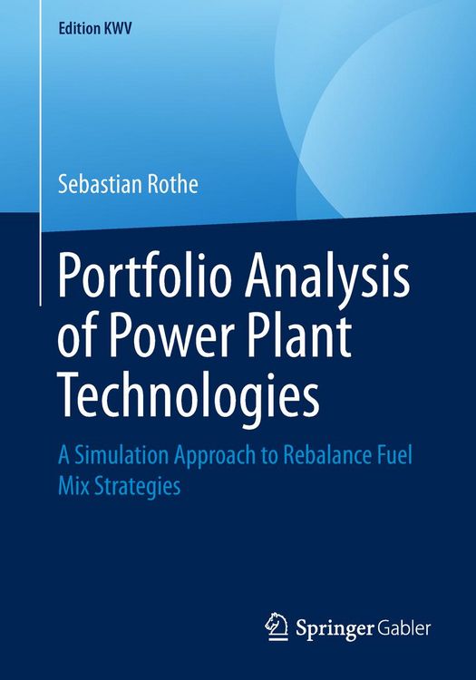 Produktbild: Portfolio Analysis of Power Plant Technologies