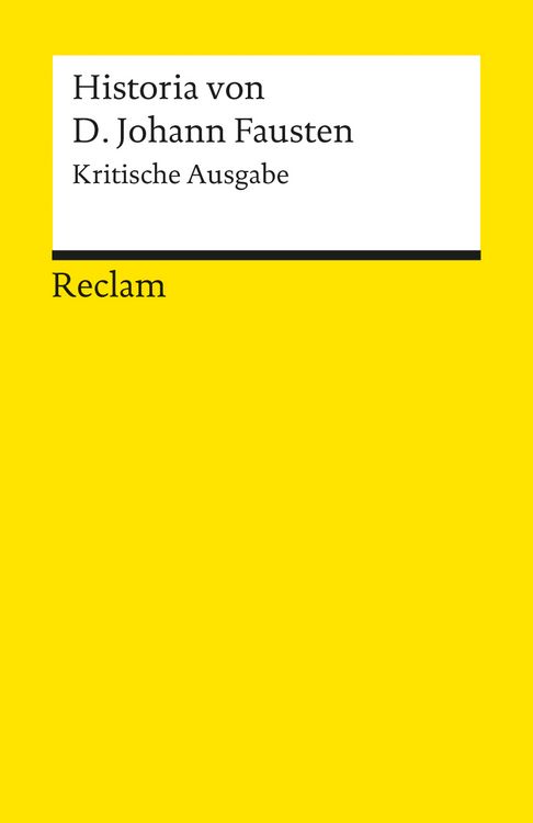 Produktbild: Historia von D. Johann Fausten (Kritische Ausgabe)