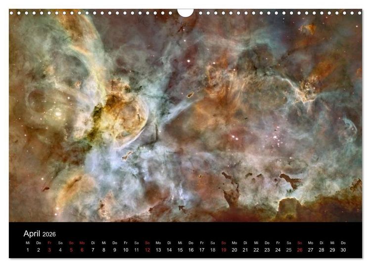 Produktbild: Der Weltraum. Spektakul&auml;re Gasnebel und Galaxien (Wandkalender 2026 DIN A3 quer), CALVENDO Monatskalender