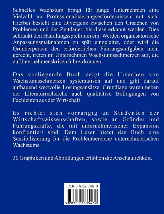 Produktbild: Wachstumsschmerzen beim &Uuml;bergang vom Startup zum professionell gef&uuml;hrten Unternehmen. Ursachen und L&ouml;sungsans&auml;tze