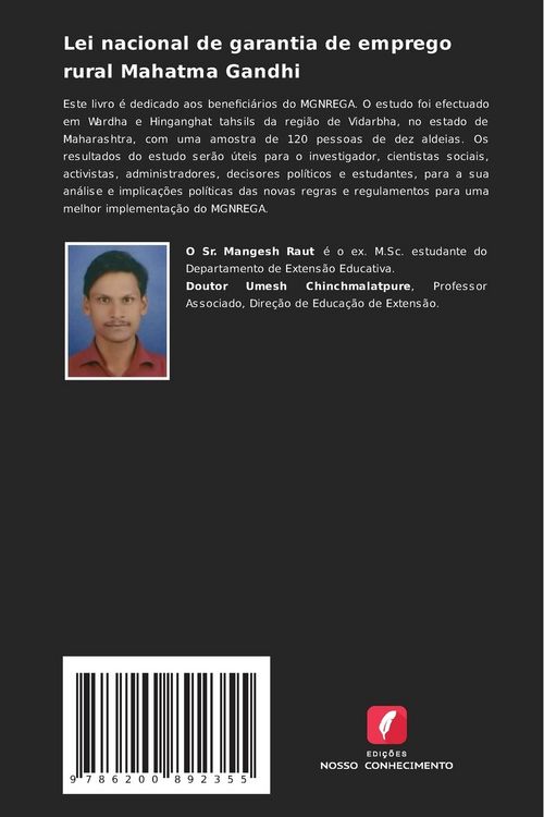 Produktbild: Lei nacional de garantia de emprego rural Mahatma Gandhi