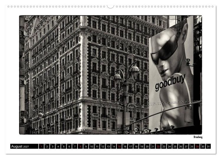 Produktbild: Manhattan Memories - Erinnerungen an New York (Wandkalender 2027 DIN A2 quer), CALVENDO Monatskalender