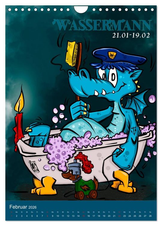 Produktbild: Drachenhoroskop 2026 (Wandkalender 2026 DIN A4 hoch), CALVENDO Monatskalender