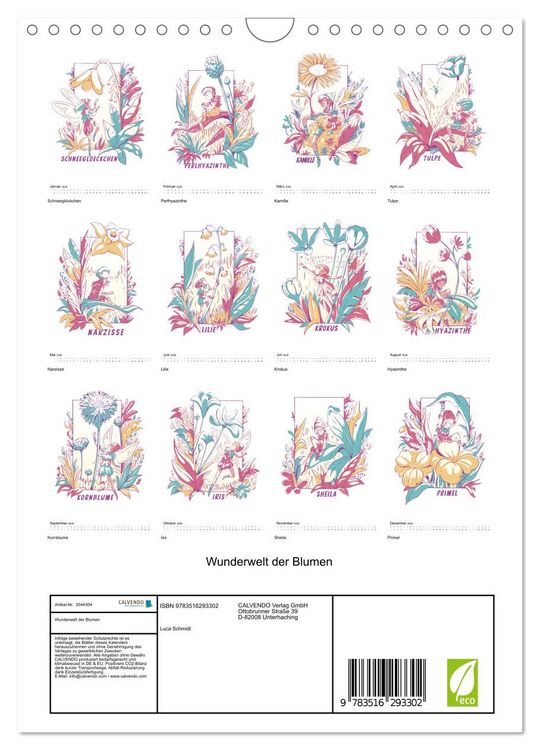 Produktbild: Wunderwelt der Blumen (Wandkalender 2026 DIN A4 hoch), CALVENDO Monatskalender