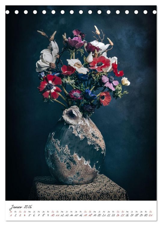 Produktbild: Blumen Bouquet (Tischkalender 2026 DIN A5 hoch), CALVENDO Monatskalender