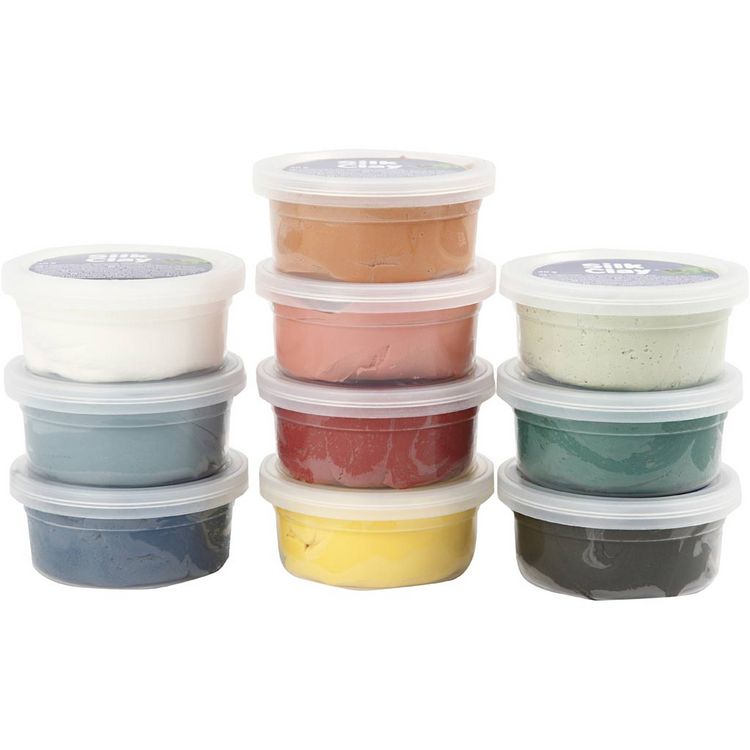 Produktbild: Creativ Company Silk Clay&reg;, sanfte, dezente Farben, 10x40 g